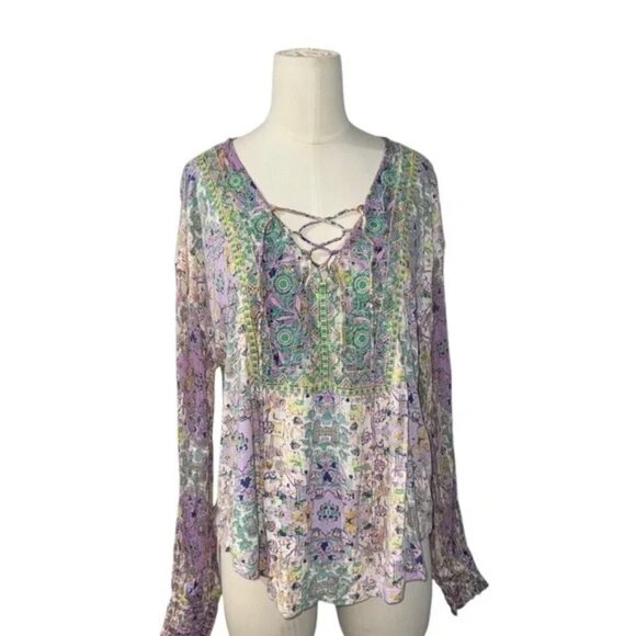 ANTHROPOLOGIE Odetta Embroidered Top sz Small - Picture 4 of 8